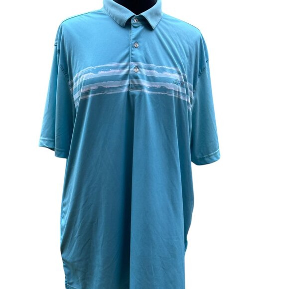 New Men's 2XL Greg Norman Performance Play Dry Blue Golf Polo Shirt - Picture 13 of 14